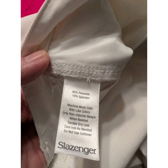 Slazenger Women’s Golf Pants Size 8 White Stretch Activewear Slit Hem Pockets - Picture 7 of 9